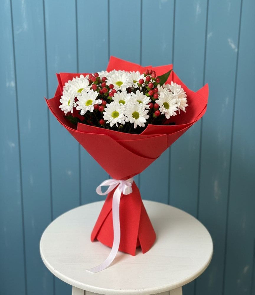 Букет цветов из: Хризантемы в Кедровом Красноярского края