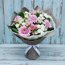 Букет цветов из:  Герберы, Альстромерии и Хризантемы в Кедровом Красноярского края