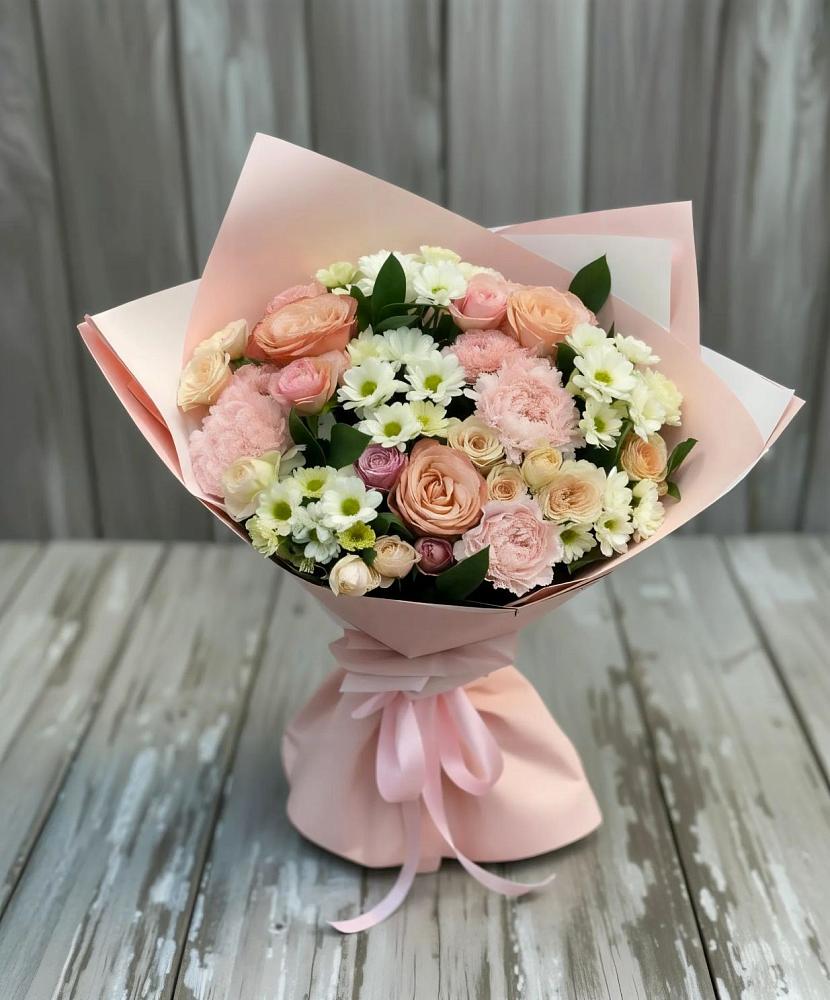 Букет цветов из: Гвоздики, Розы и Хризантемы в Кедровом Красноярского края