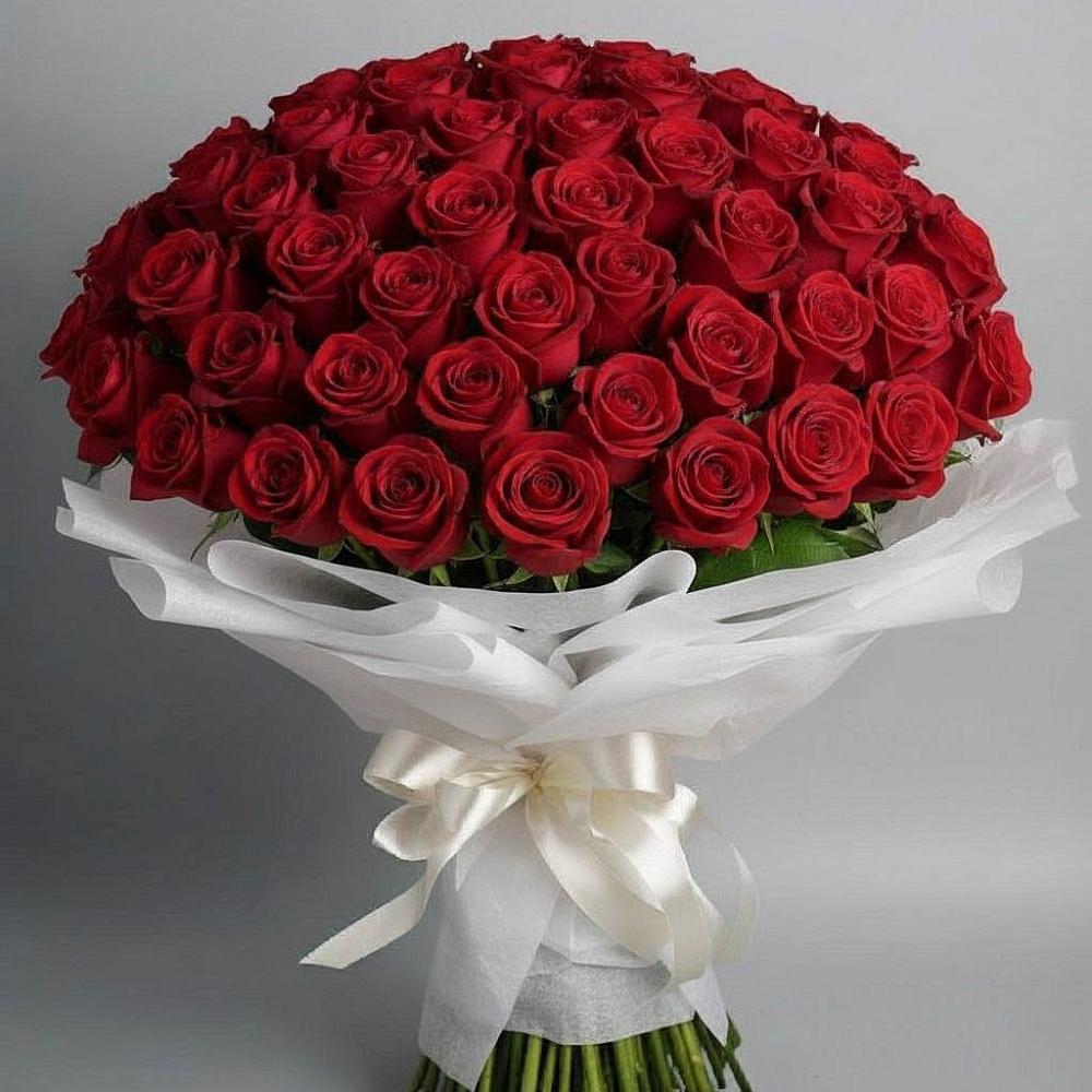 Букет 101 Красная роза Блэк Мэджик в Кедровом Красноярского края