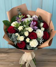 Букет цветов из:  Розы и Альстромерии в Кедровом Красноярского края