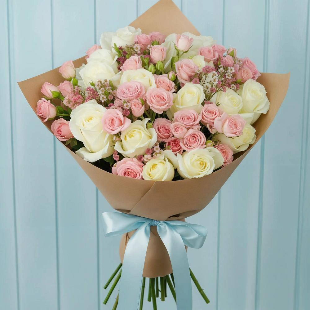 Букет цветов из: Розы в Кедровом Красноярского края