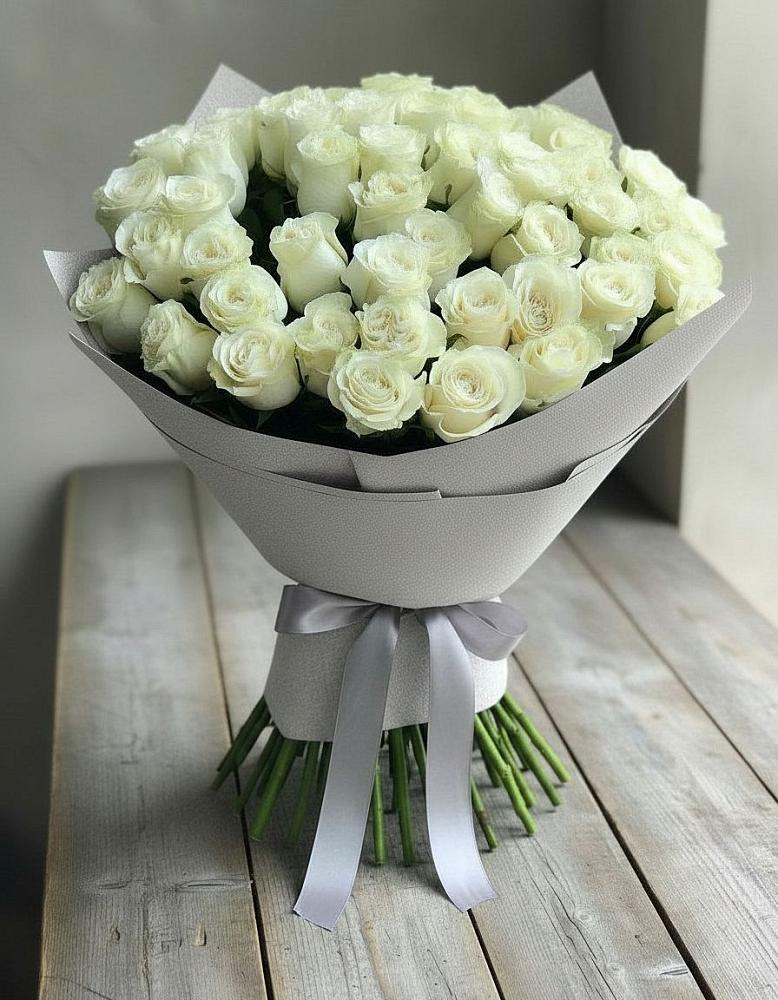Букет 35 Белых роз в Кедровом Красноярского края