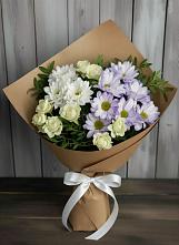 Букет цветов из:  Хризантемы и Розы в Кедровом Красноярского края