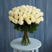 Букет 51 Белая роза Эдлесс Лав в Кедровом Красноярского края