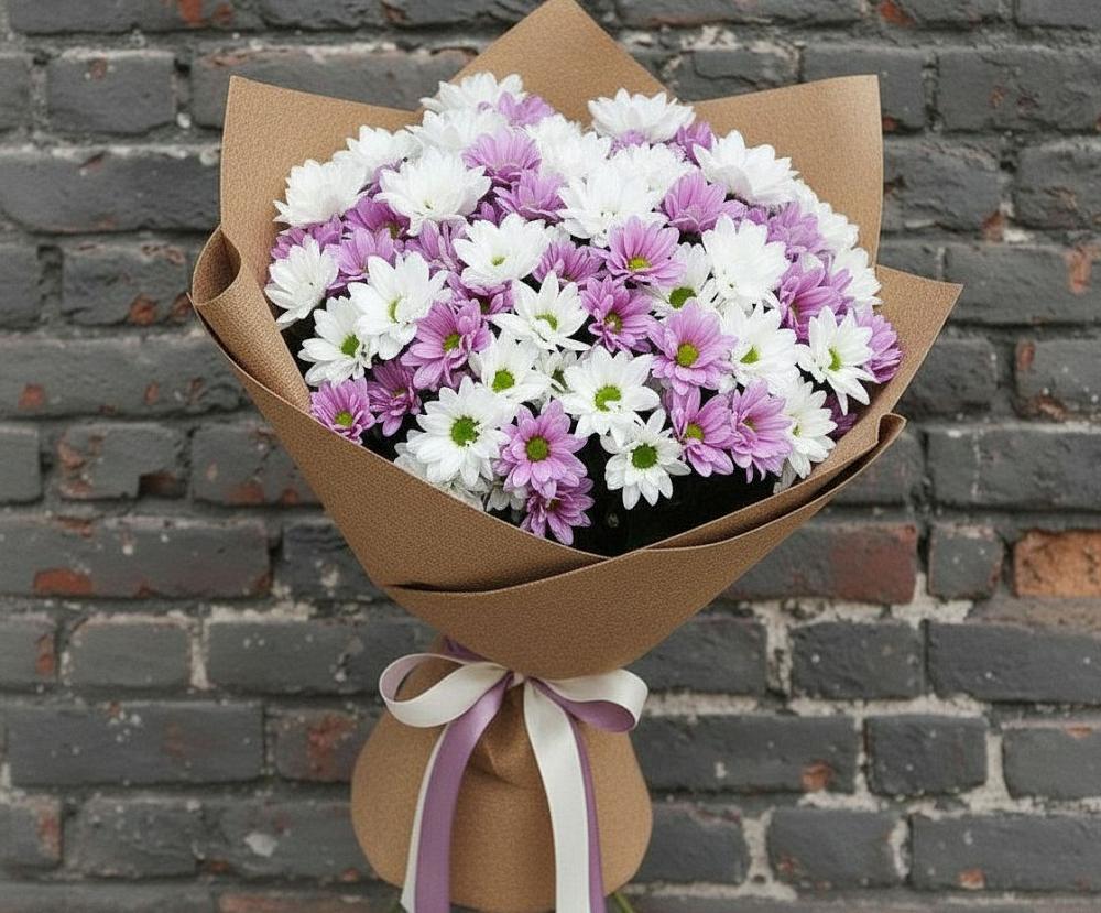 Букет цветов из: Хризантемы в Кедровом Красноярского края