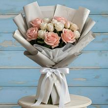 Букет цветов из:  Розы #REPLACE_PRED# Кедровом Красноярского края