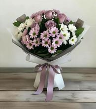 Букет цветов из:  Хризантемы и Розы #REPLACE_PRED# Кедровом Красноярского края