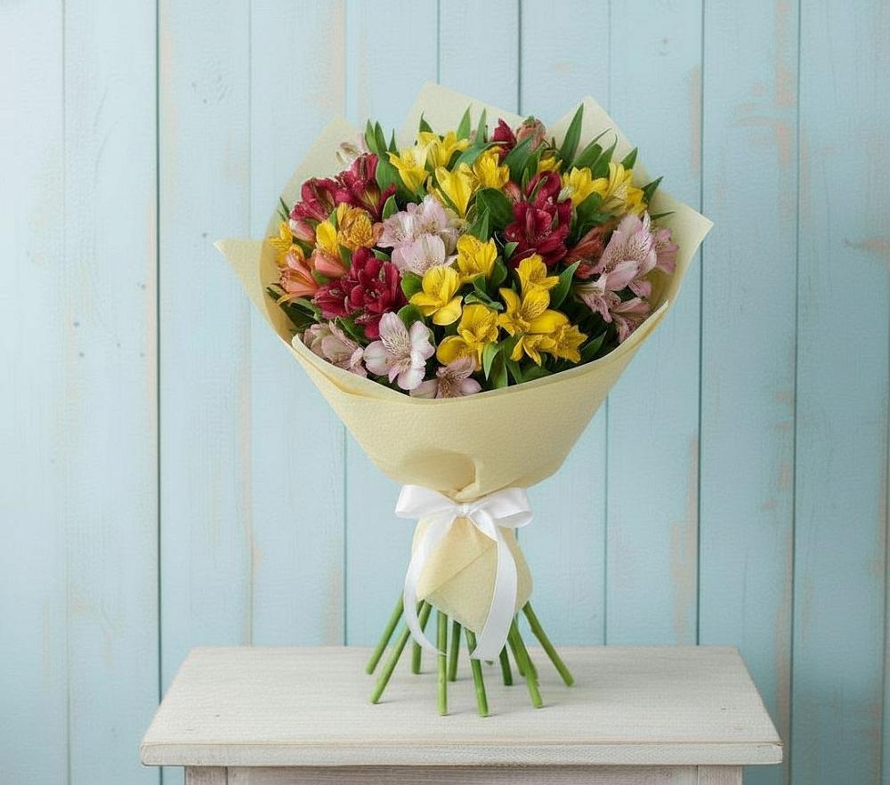Букет цветов из: Альстромерии в Кедровом Красноярского края
