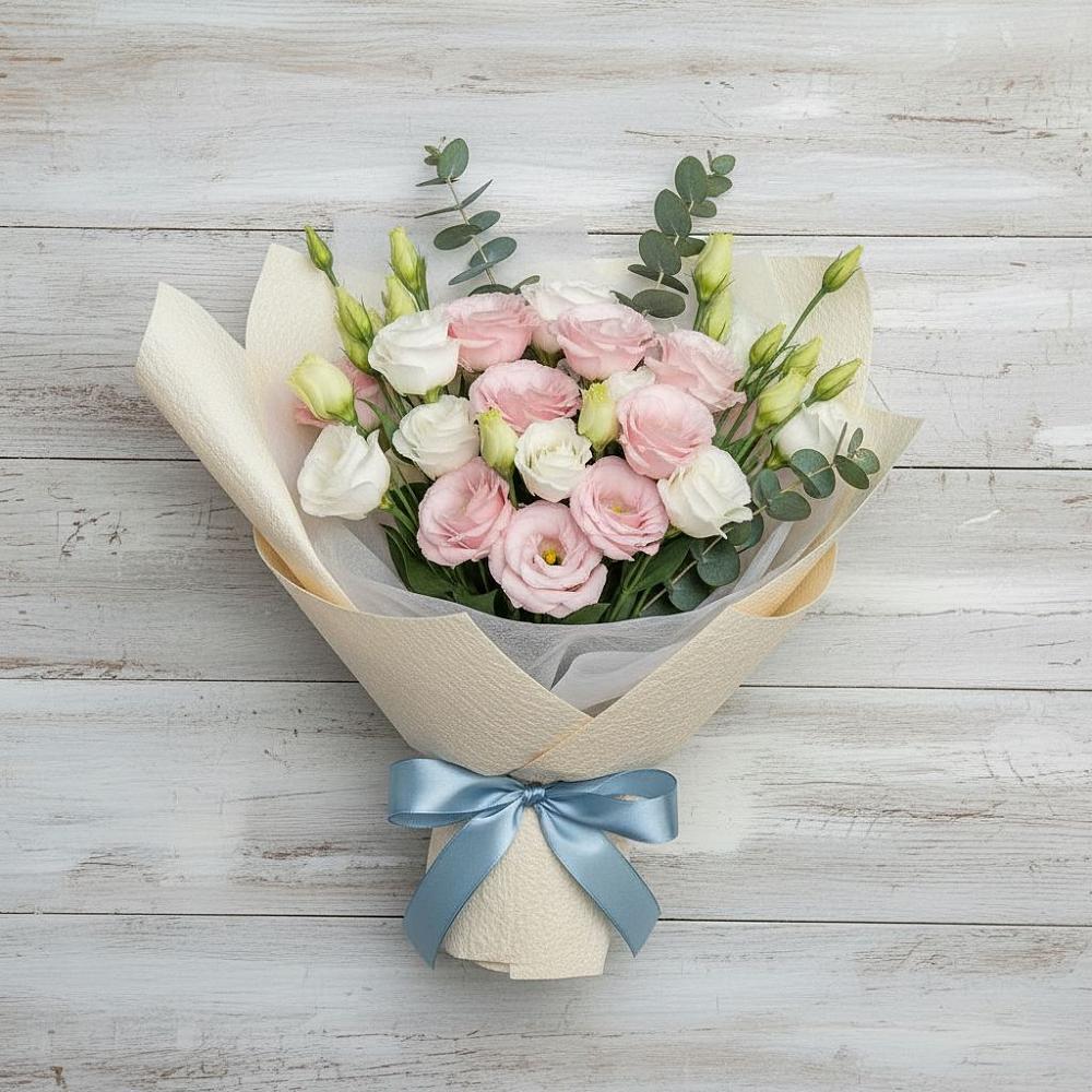 Букет цветов из: Лизиантусы в Кедровом Красноярского края